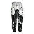 Demon Samurai Print Fleece Lined Knit Pants