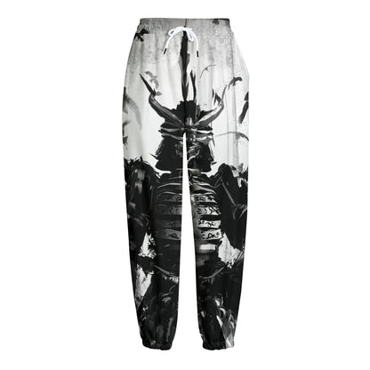 Demon Samurai Print Fleece Lined Knit Pants