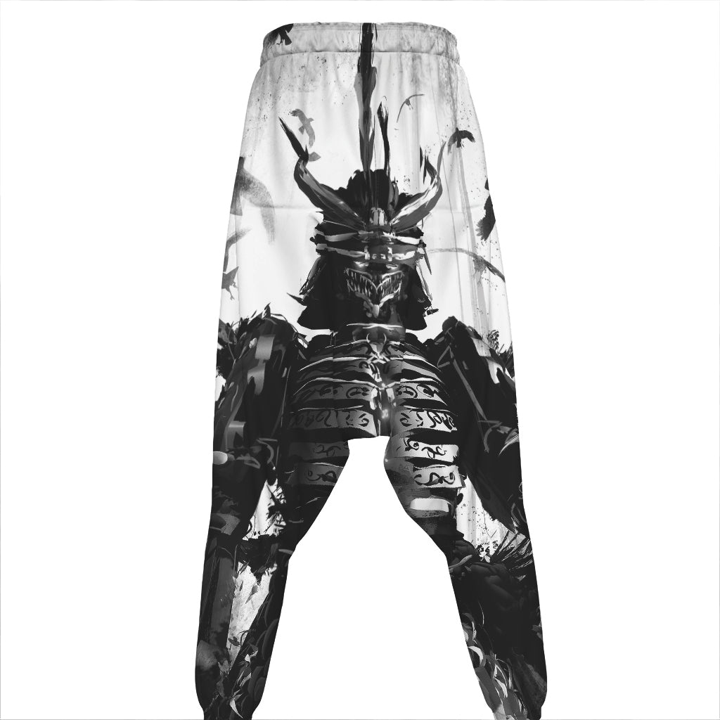 Demon Samurai Print Hammer Pants