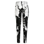 Demon Samurai Print High-Waisted Pocket Leggings