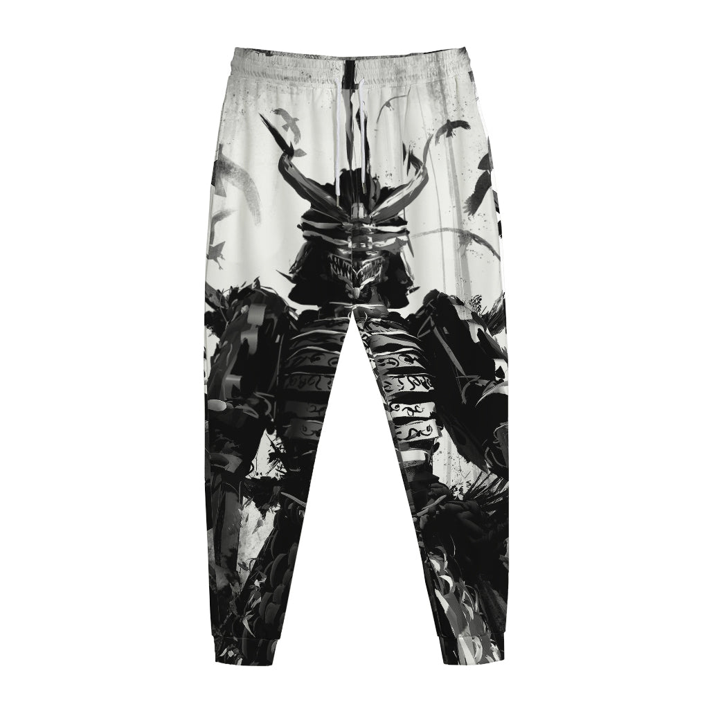 Demon Samurai Print Jogger Pants
