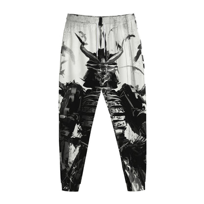 Demon Samurai Print Jogger Pants