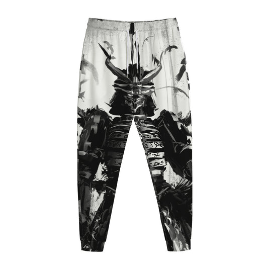 Demon Samurai Print Jogger Pants