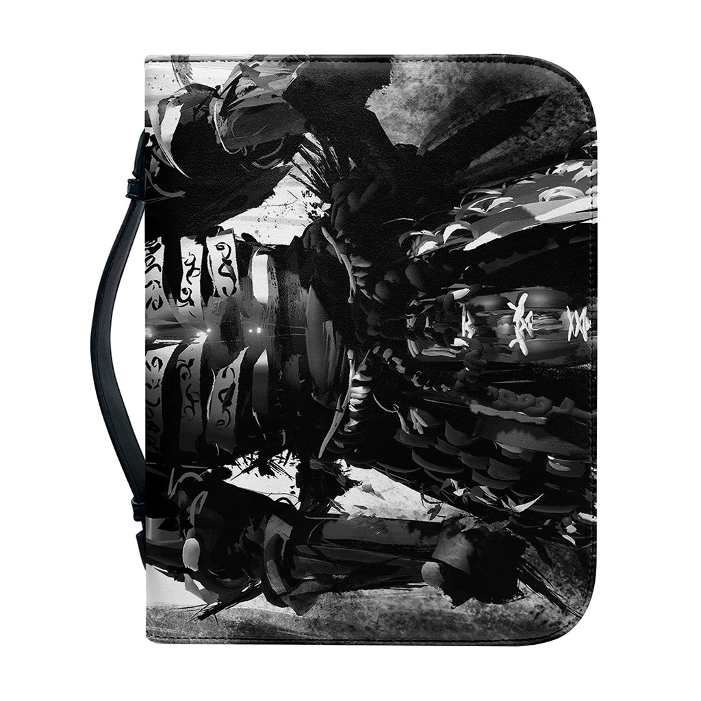 Demon Samurai Print Leather Bible Cover