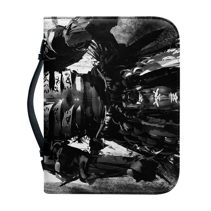 Demon Samurai Print Leather Bible Cover