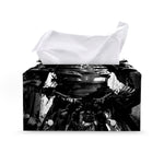 Demon Samurai Print Leather Tissue Box Cover