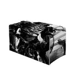 Demon Samurai Print Leather Tissue Box Cover