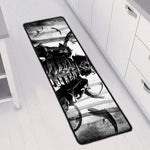Demon Samurai Print Long Kitchen Mat