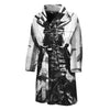 Demon Samurai Print Men's Bathrobe