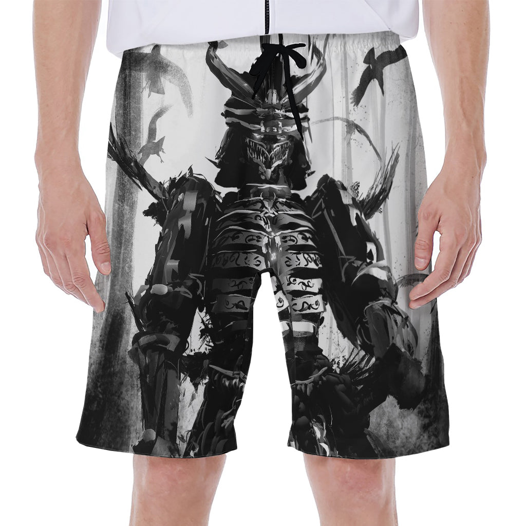 Demon Samurai Print Men's Beach Shorts