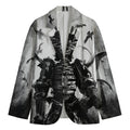 Demon Samurai Print Men's Blazer