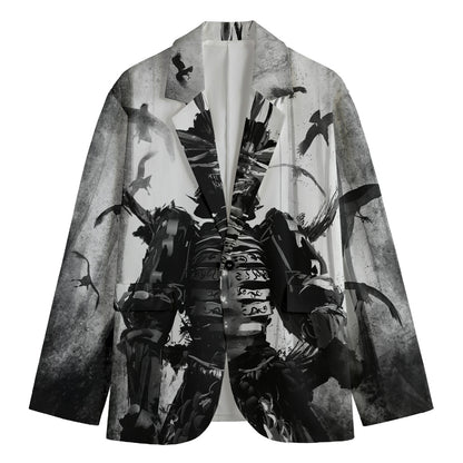 Demon Samurai Print Men's Blazer