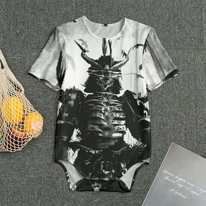 Demon Samurai Print Men's Bodysuit