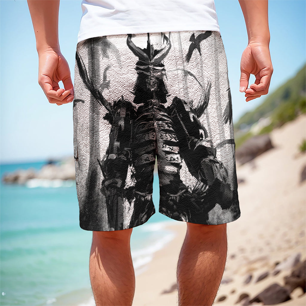 Demon Samurai Print Men's Cargo Shorts
