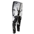 Demon Samurai Print Men's Compression Pants