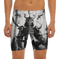 Demon Samurai Print Men's Long Boxer Briefs