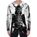 Demon Samurai Print Men's Long Sleeve T-Shirt