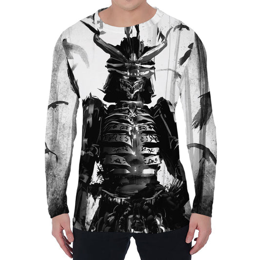 Demon Samurai Print Men's Long Sleeve T-Shirt