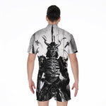 Demon Samurai Print Men's Rompers