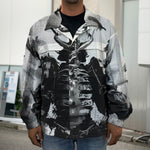 Demon Samurai Print Men's Shirt Jacket