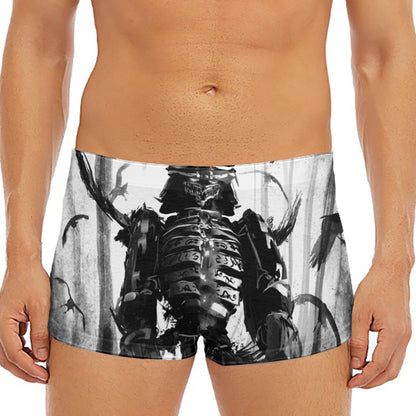 Demon Samurai Print Men's Short Boxer Briefs