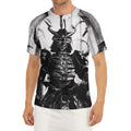 Demon Samurai Print Men's Short Sleeve Rash Guard