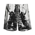 Demon Samurai Print Men's Athletic Shorts