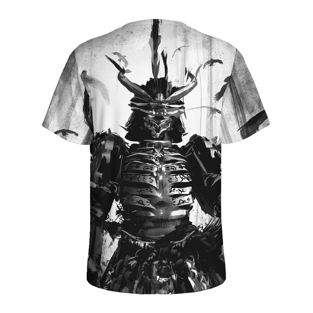 Demon Samurai Print Men's Sports T-Shirt