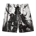 Demon Samurai Print Men's Swim Trunks