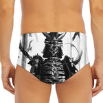 Demon Samurai Print Men's Triangle Swim Briefs