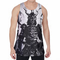 Demon Samurai Print Men's Velvet Tank Top