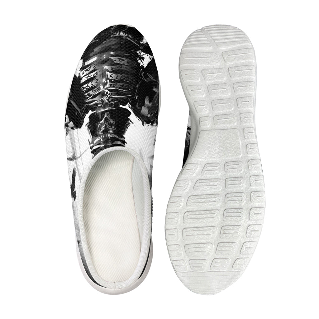 Demon Samurai Print Mesh Casual Shoes