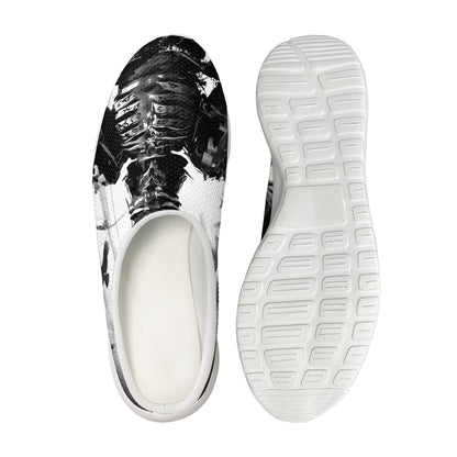 Demon Samurai Print Mesh Casual Shoes