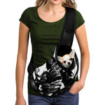 Demon Samurai Print Pet Sling Carrier