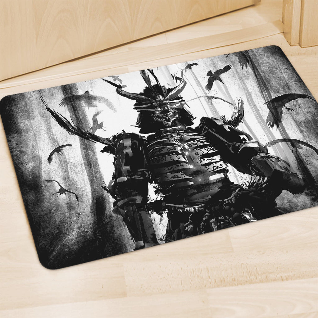 Demon Samurai Print Polyester Doormat