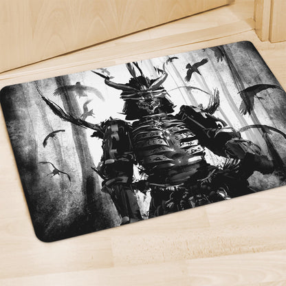 Demon Samurai Print Polyester Doormat