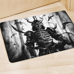 Demon Samurai Print Polyester Doormat