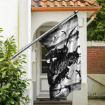 Demon Samurai Print Polyester Flag