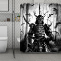 Demon Samurai Print Polyester Shower Curtain