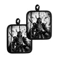 Demon Samurai Print Pot Holders