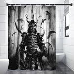 Demon Samurai Print Premium Shower Curtain