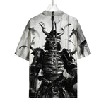 Demon Samurai Print Rayon Hawaiian Shirt