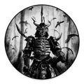 Demon Samurai Print Round Floor Mat