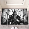 Demon Samurai Print Rubber Doormat