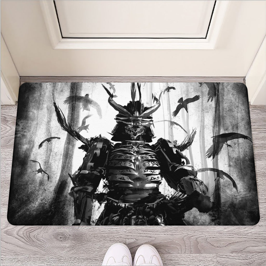 Demon Samurai Print Rubber Doormat
