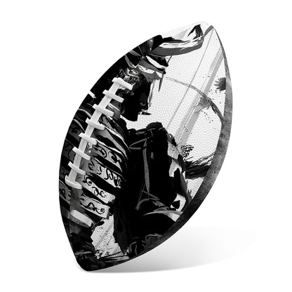 Demon Samurai Print Rugby Ball