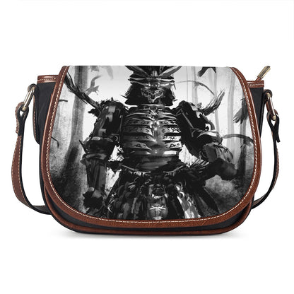 Demon Samurai Print Saddle Bag