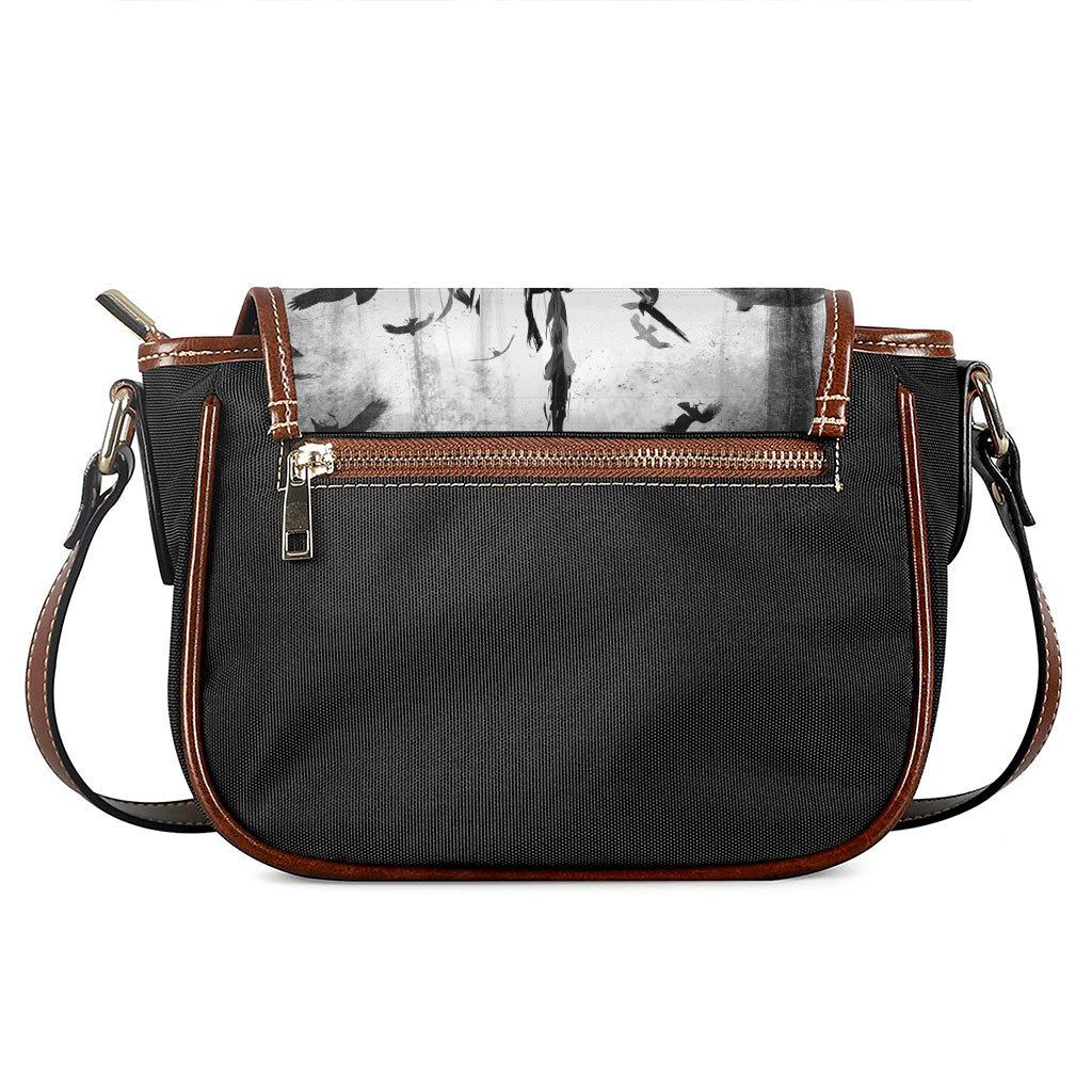 Demon Samurai Print Saddle Bag