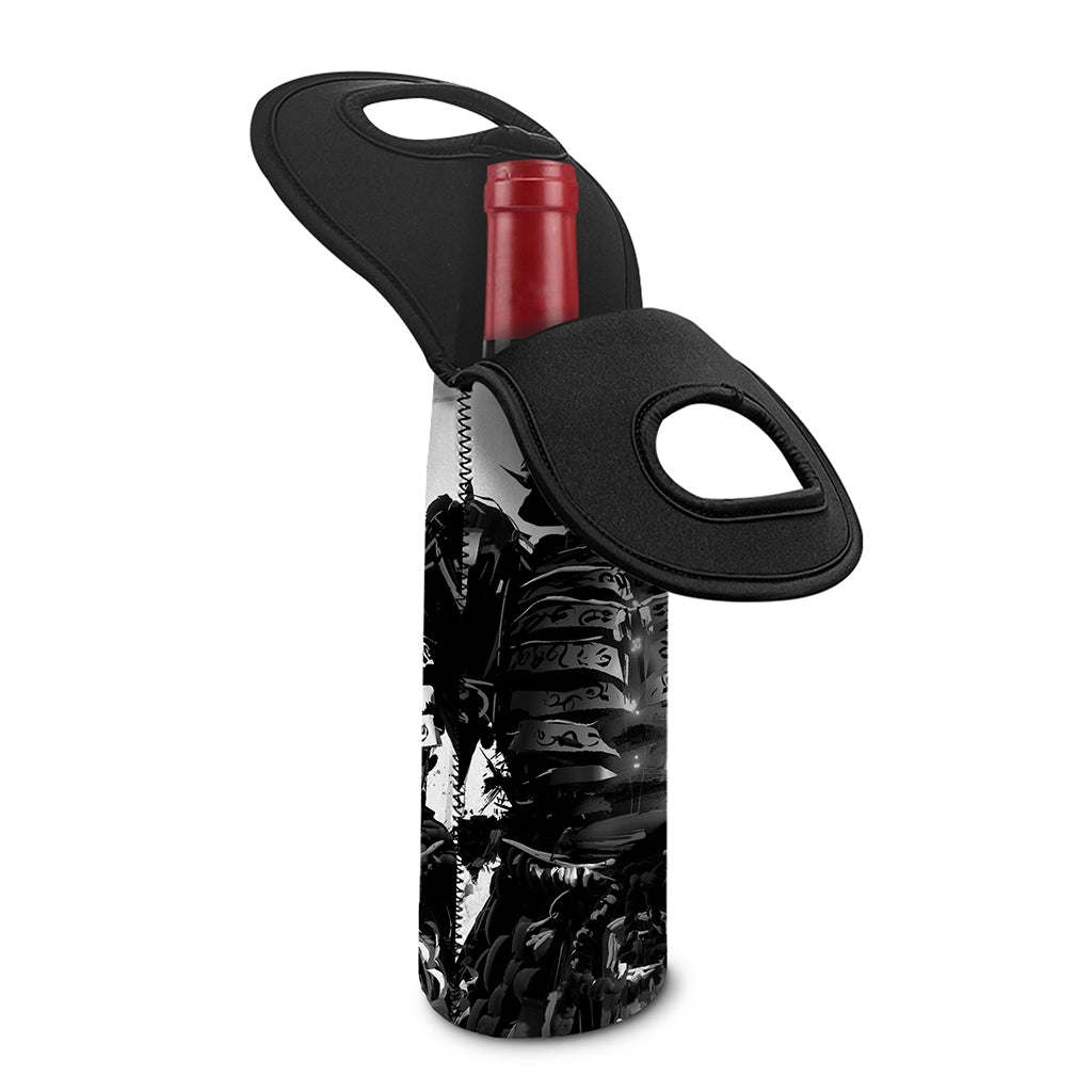 Demon Samurai Print Single Neoprene Wine Tote