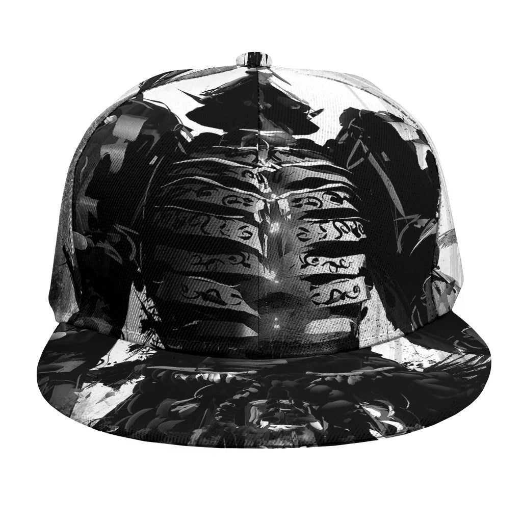 Demon Samurai Print Snapback Cap